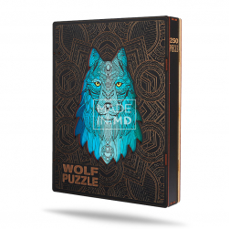 Puzzle din lemn „Lup”, 250...